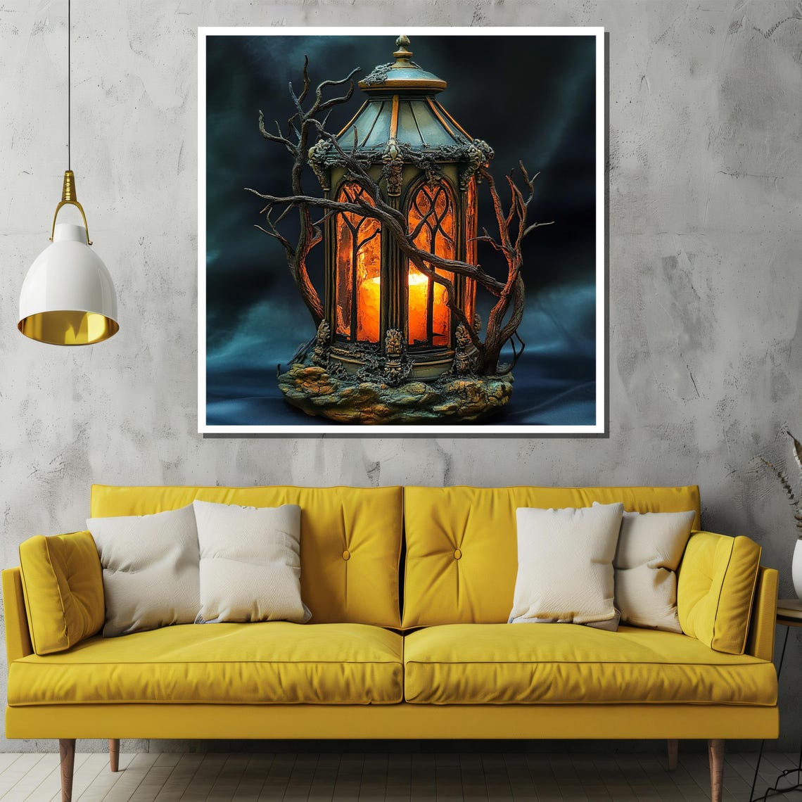 Gothic Lantern Painting Unique Gift For Home Decor And Art Enthusiasts - Image 2
