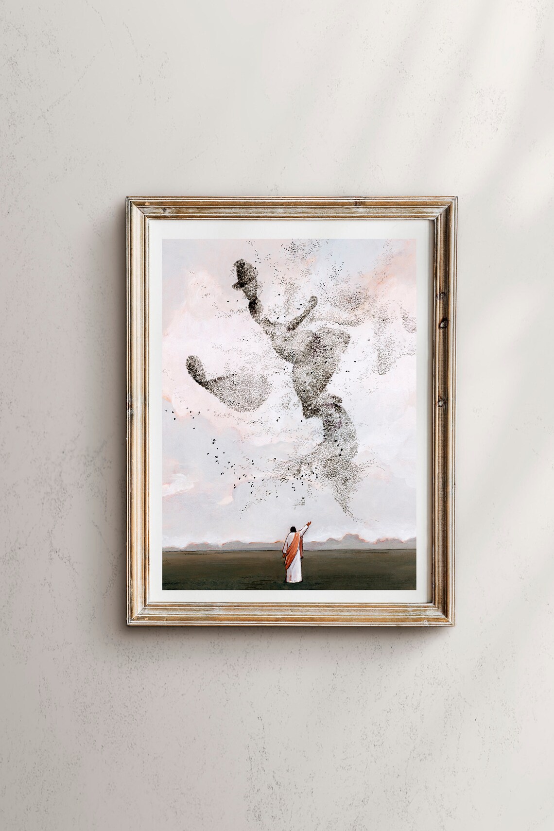 Christ With The Starlings, Christian Painting