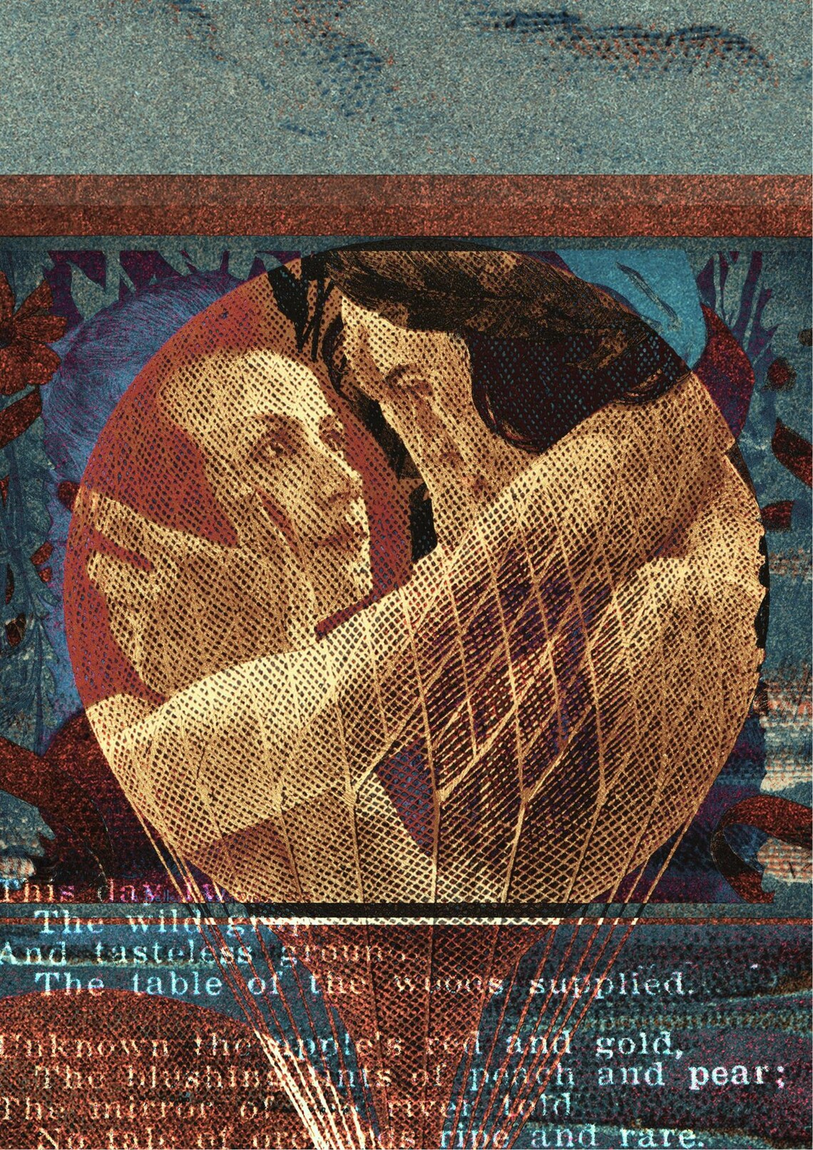 Orchard Abstract Romantic Artwork, Modern Collage - Image 2