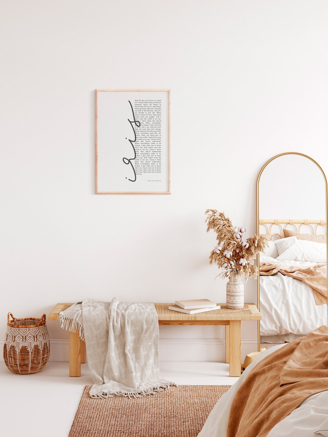 Iris Goo Goo Dolls Song Lyrics Typography Art Poster for Fans - Image 2