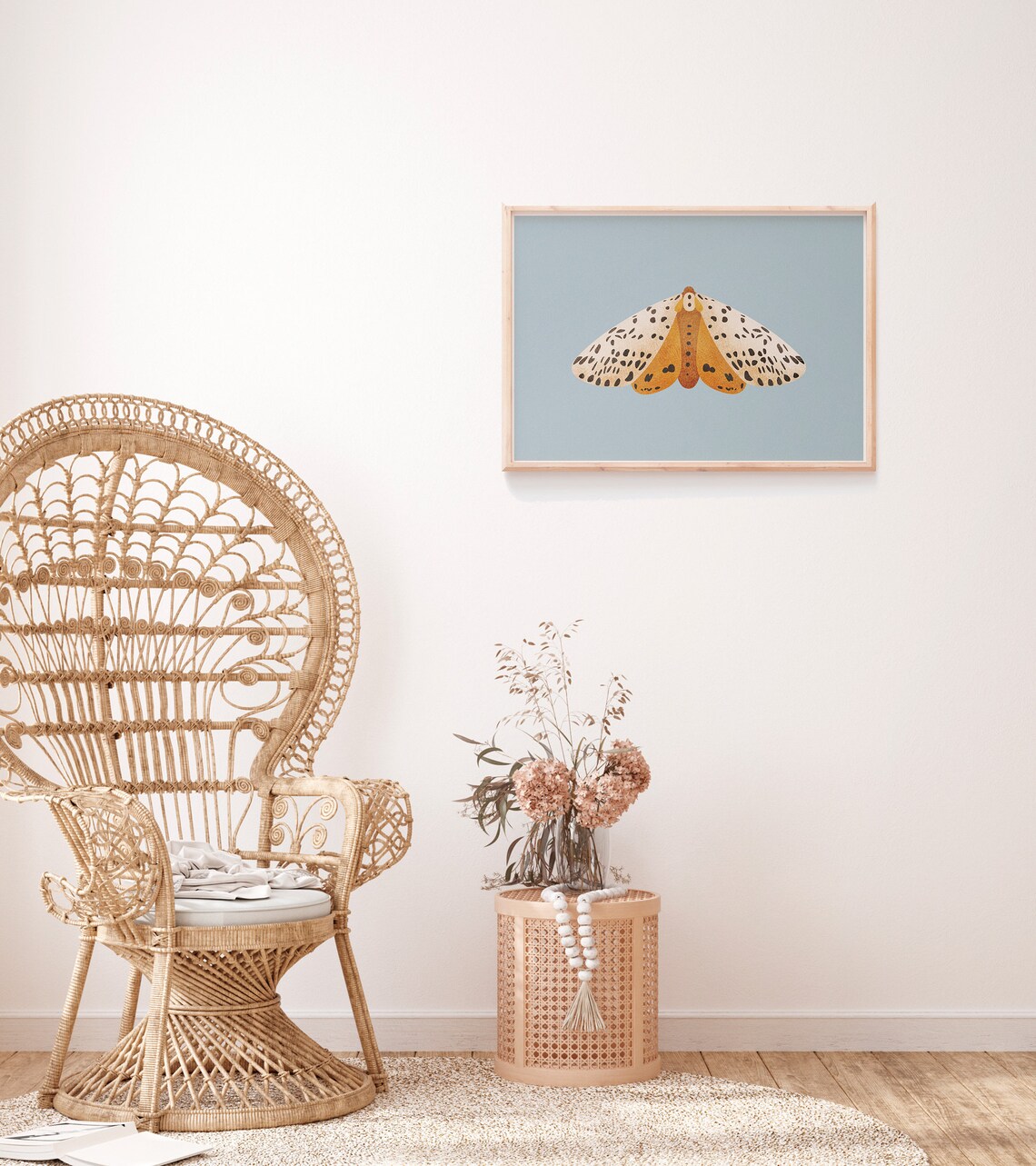 Moth Illustration Modern Wildlife Garden Art Print - Image 2