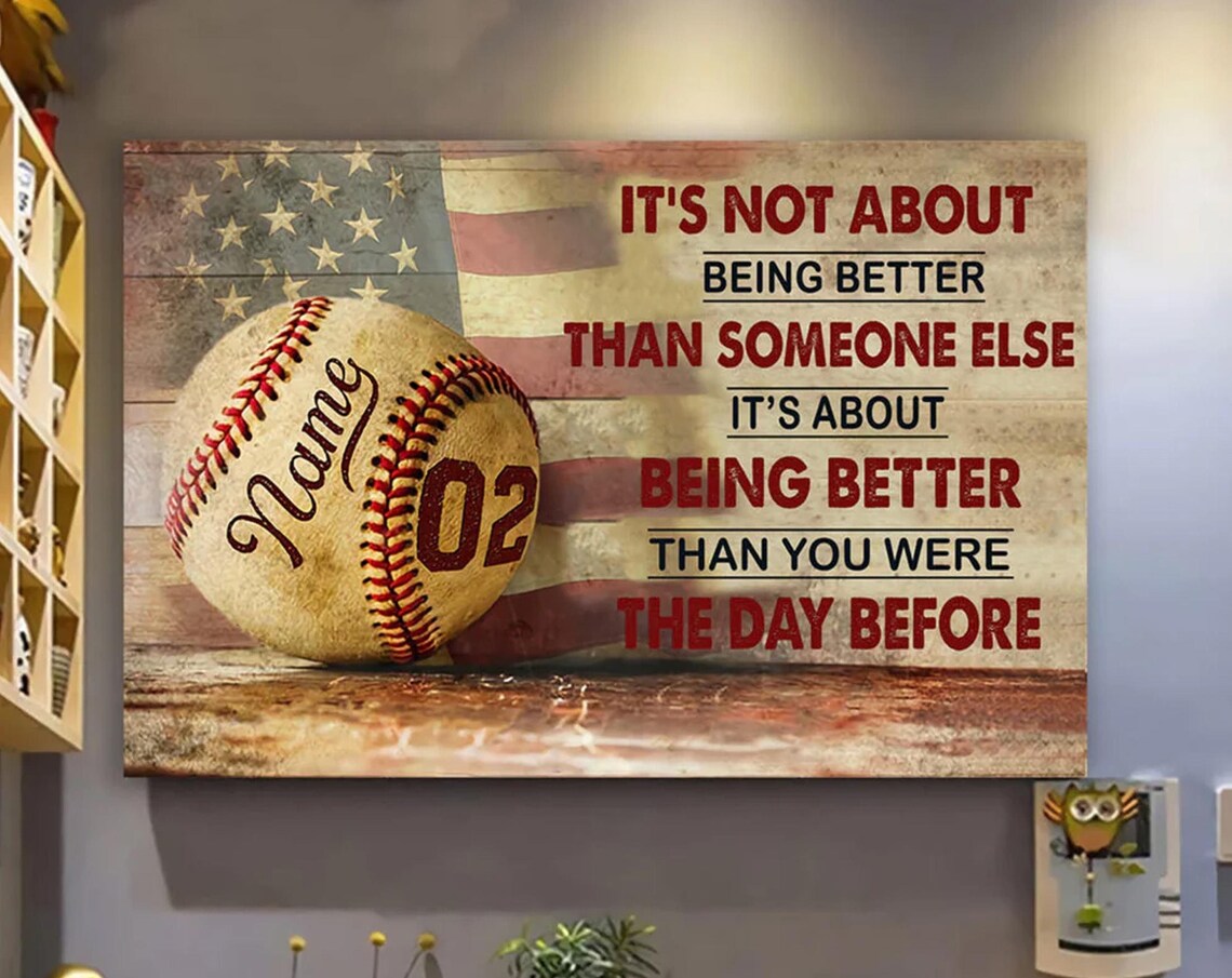 Baseball Customizable Poster, Baseball Gift