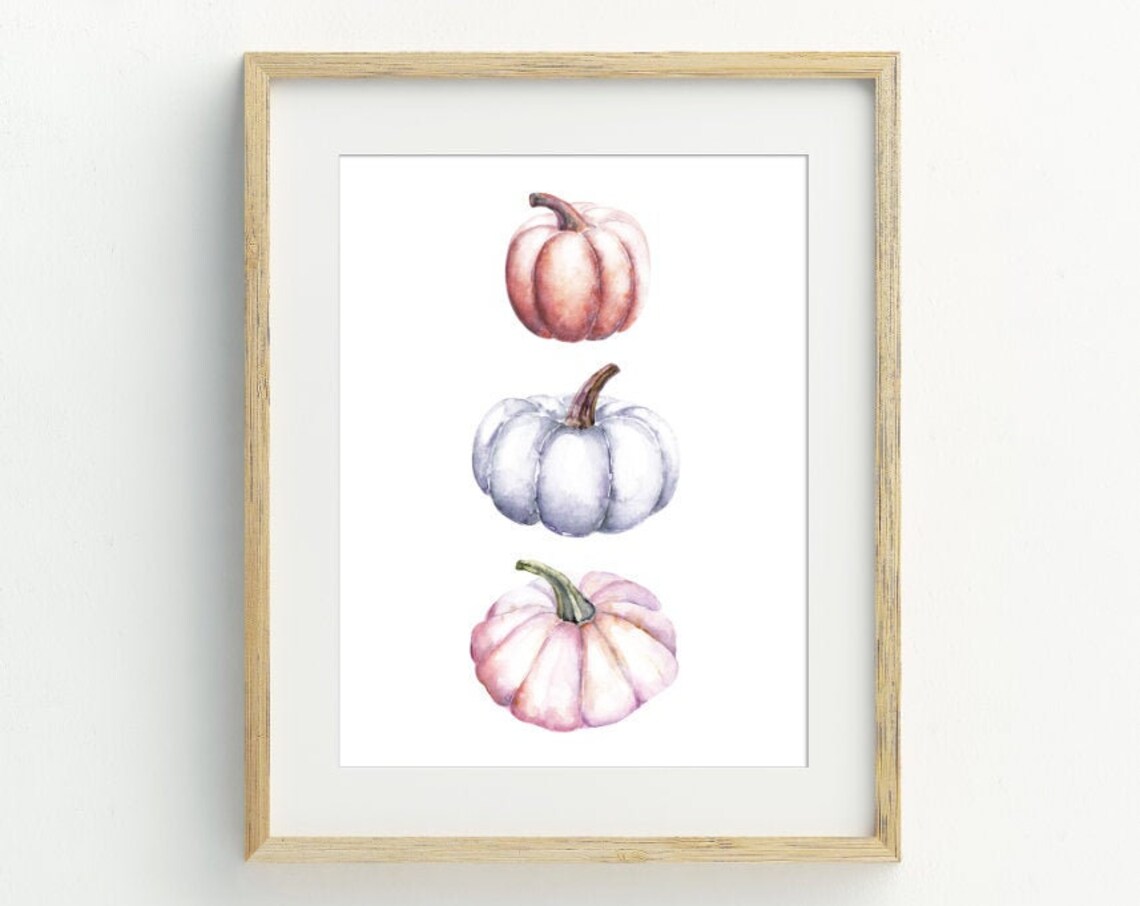 Pumpkin Print Autumn Fall Wall Decor Poster Print