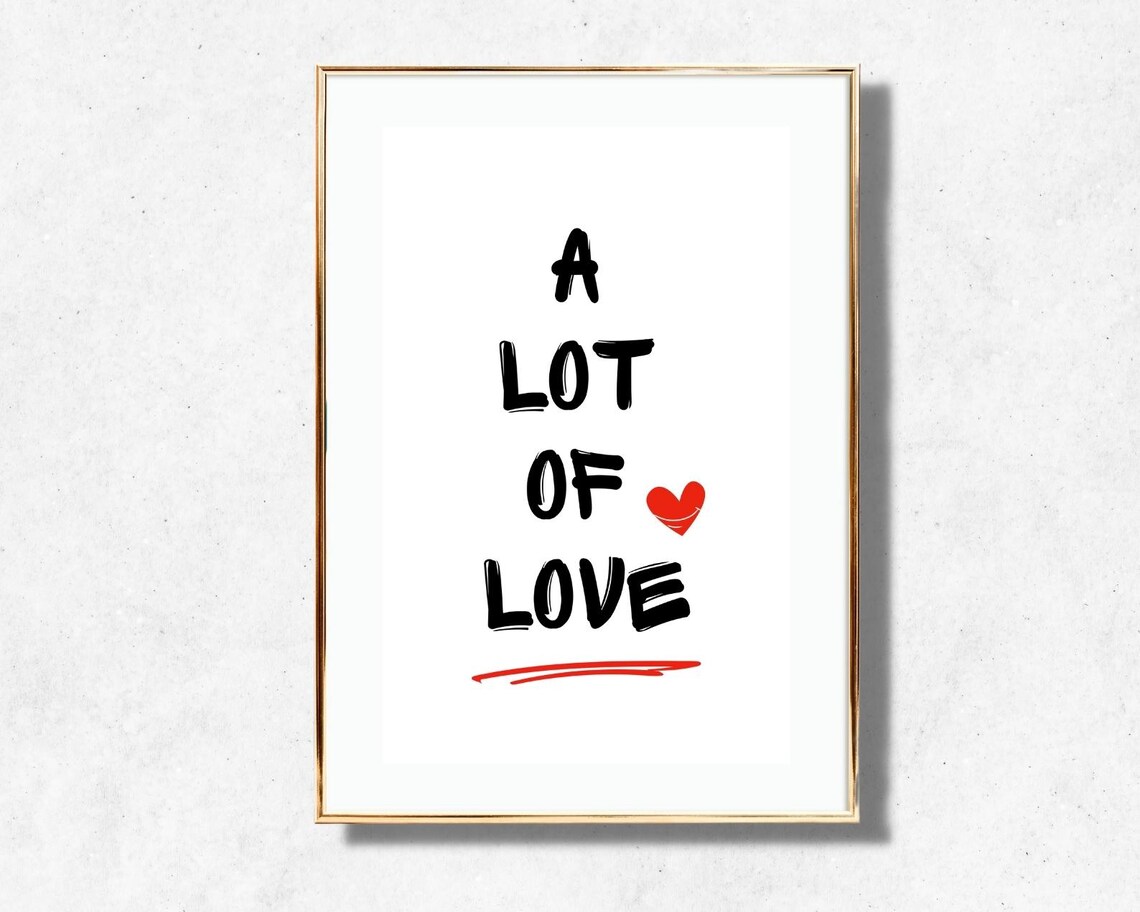 Retro Wall Art A Lot Of Love Art Print Vintage Love Poster For Dorm Room Living Room Aesthetic Wall Art - Image 4