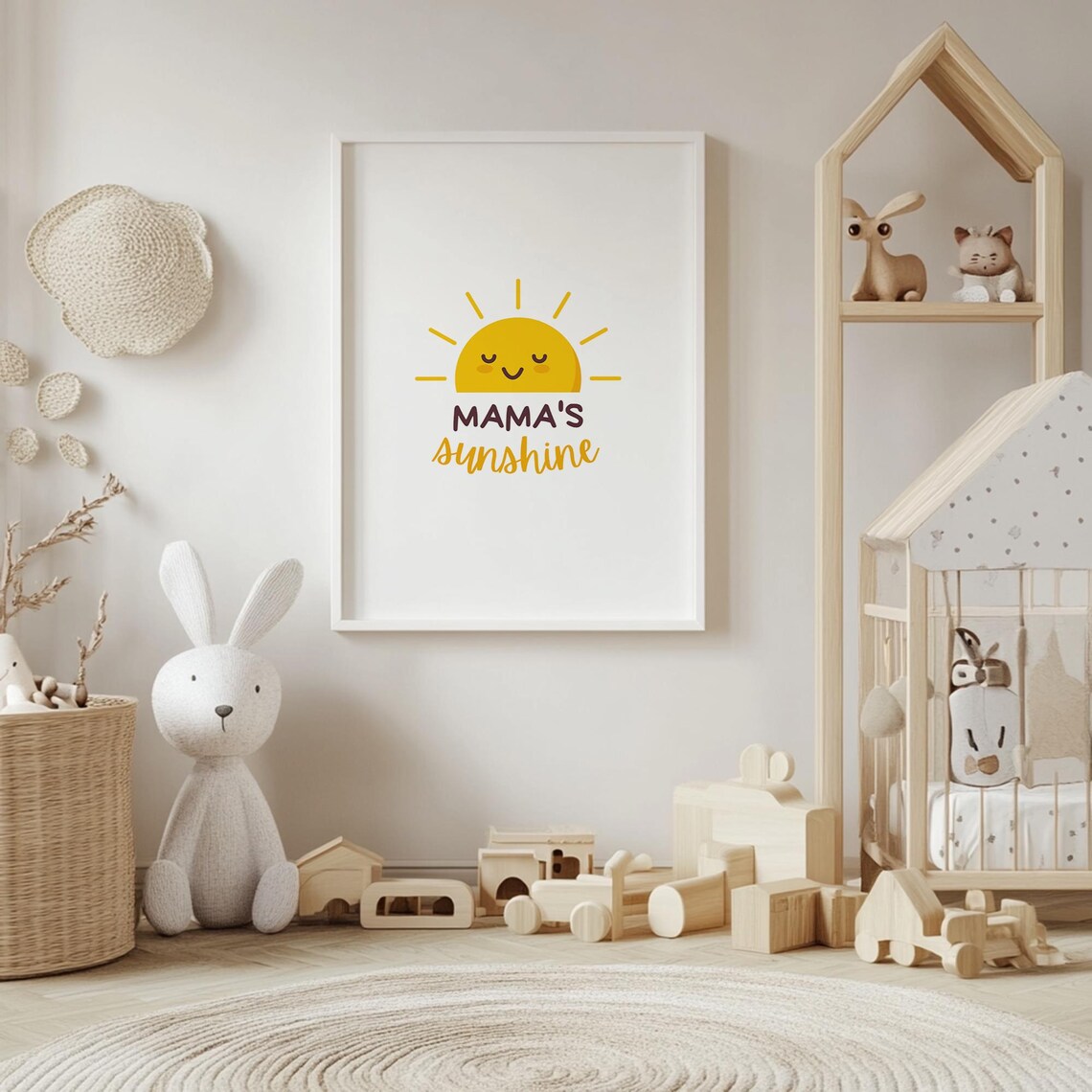 Mama's Sunshine Happy Sun Motivational Nursery Wall Decor Poster - Image 4
