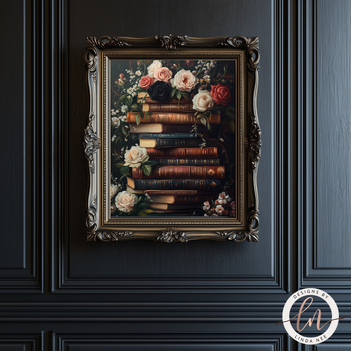 Dark Academia Library Art Print, Vintage Victorian - Image 5