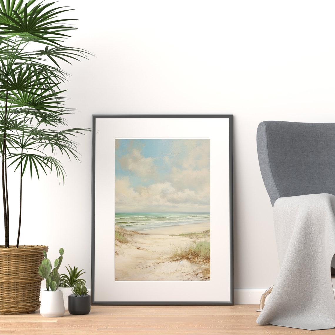Sandy Beach Path with Dunes and Turquoise Waves Coastal Poster - Image 5