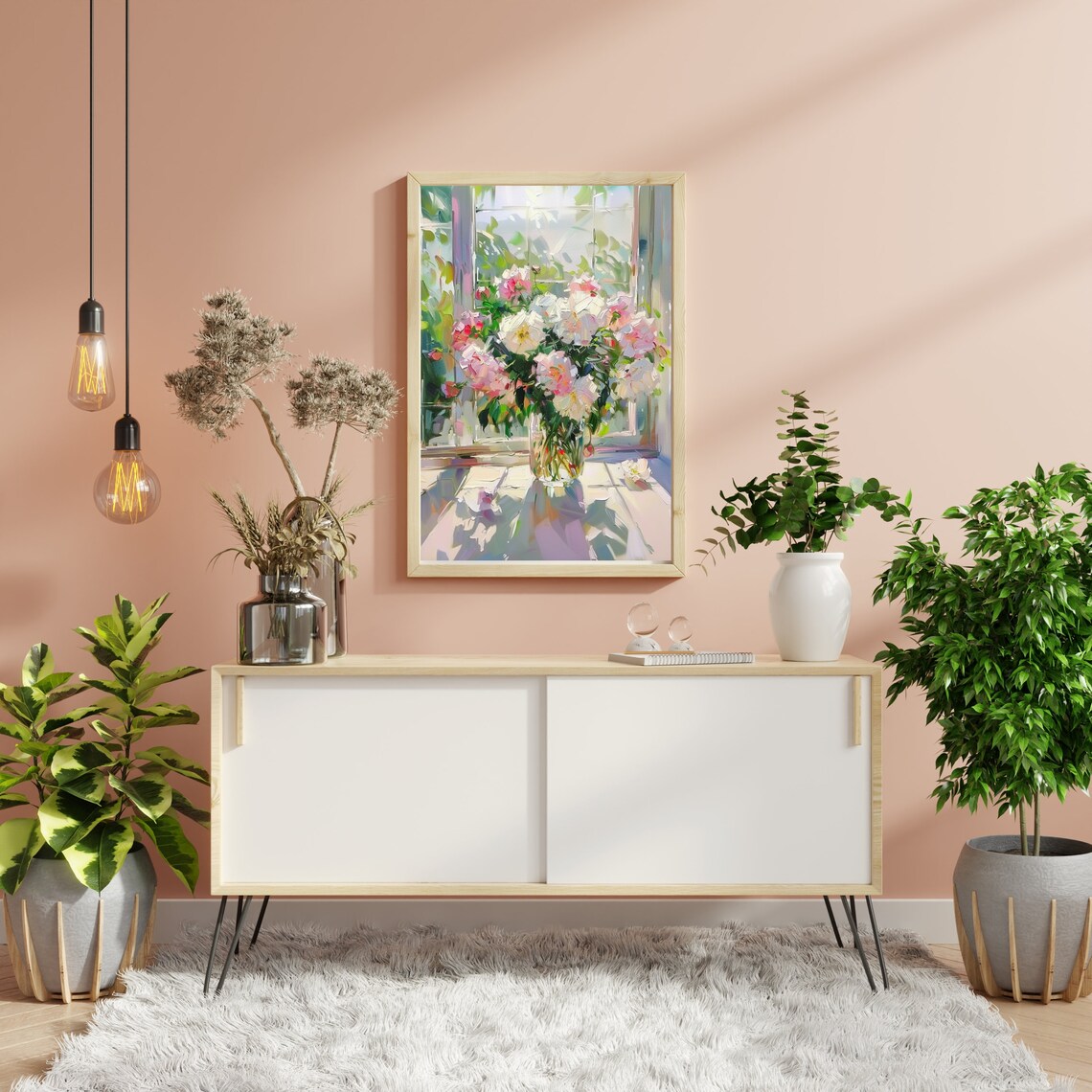 Spring Flowers In The Vase Still Life Art Print - Image 2