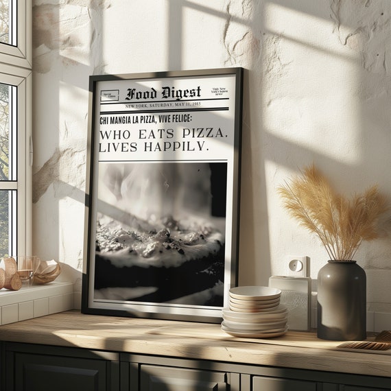 Trendy New York Newspaper Print Vintage Bar Cart It Girl Dorm Retro Wall Art Newspaper Headline Poster College Apartment Decor Funky