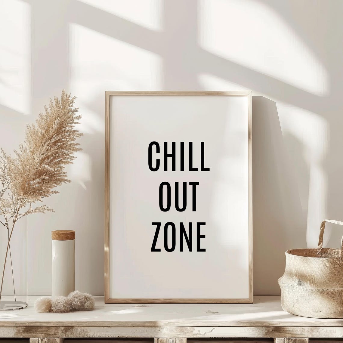Chill Out Zone Minimalist Typography Modern Relax Room Poster - Image 3