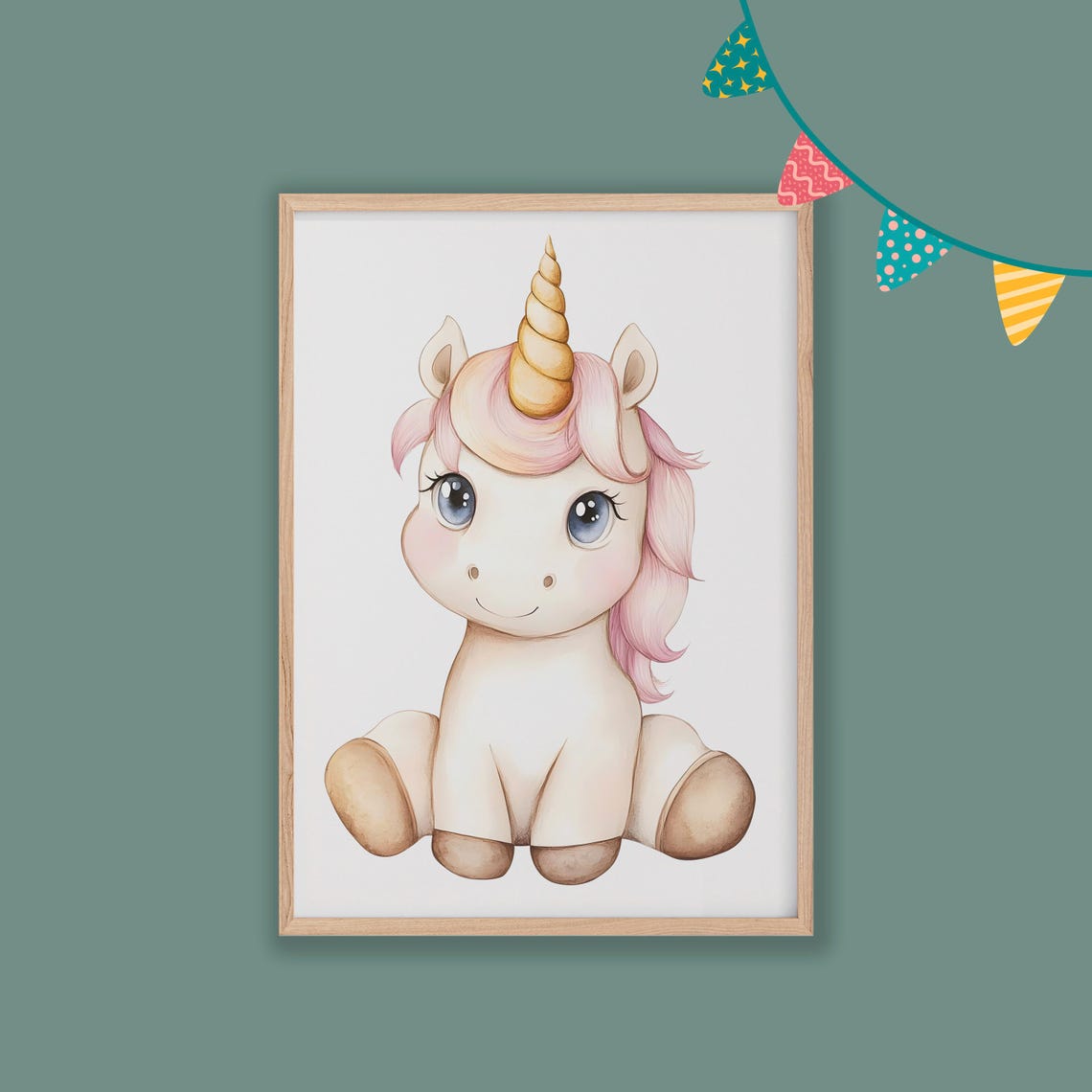 Unicorn Nursery Decor Baby Room Wall Art Nursery Decor Prints Animal Boho Kids Room Decor Instant