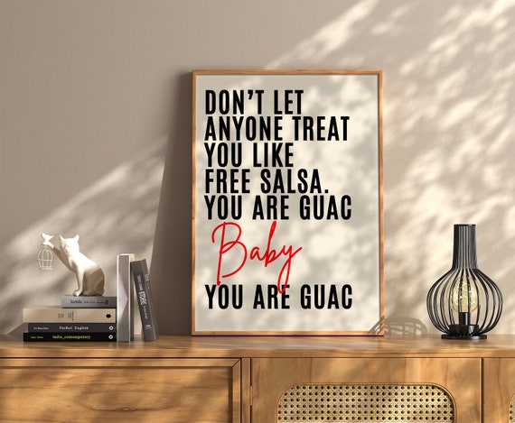 You Are Guac Baby Wall Art Print Vintage Bar Cart Retro Wall Art Aesthetic Kitchen Decor Poster College Apartment Decor Funky Gift