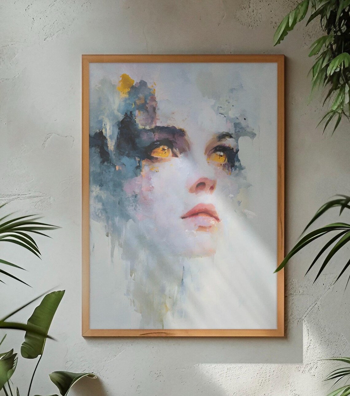Surreal Portrait Of A Woman Melting Features Art Modern Wall