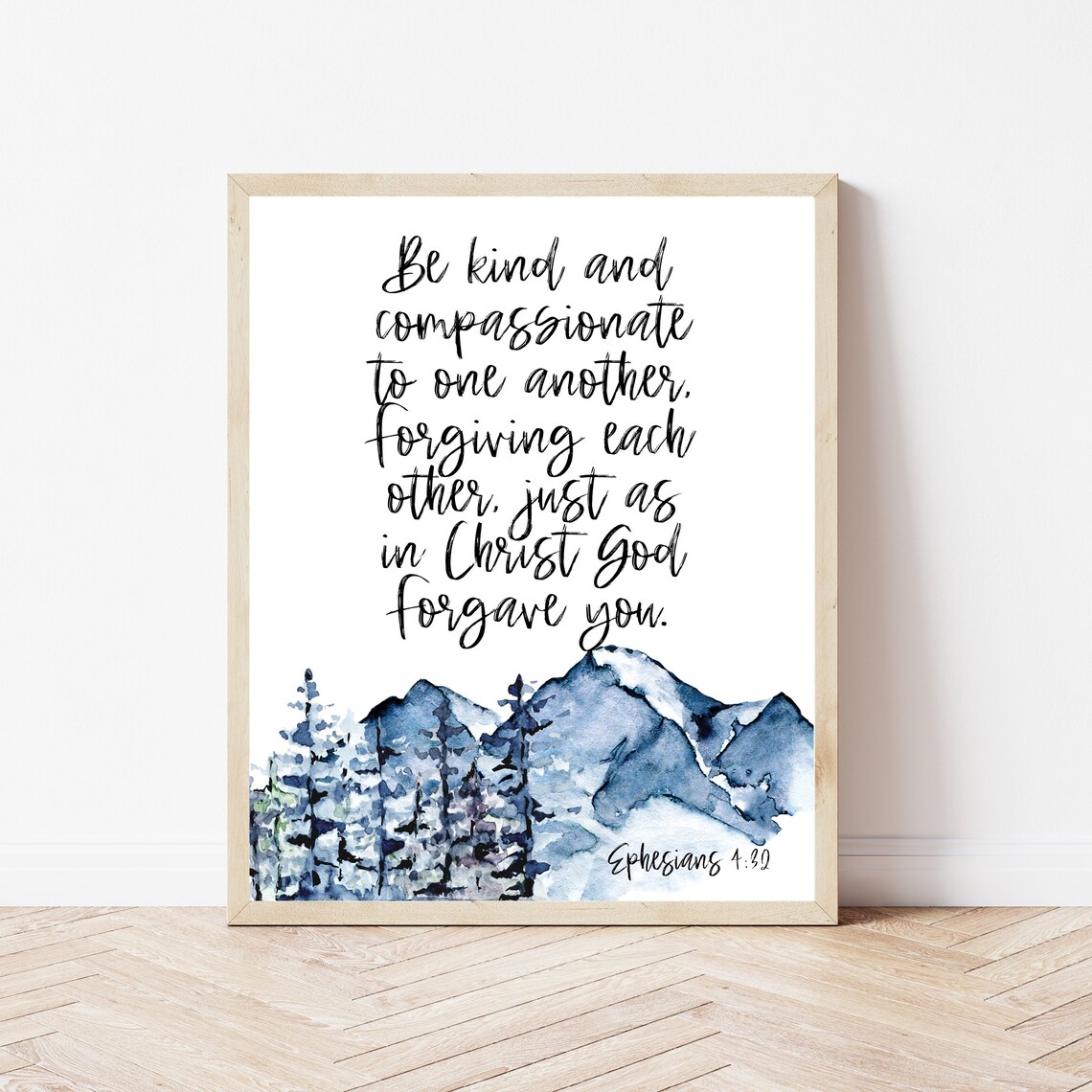 Ephesians 4:32 Scripture Wall Art, Be Kind Compassionate