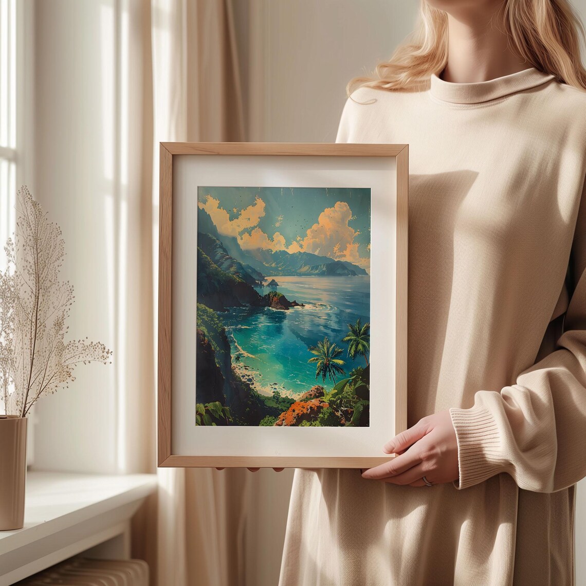 Hawaii Watercolor Painting Kauai Travel Poster - Image 2