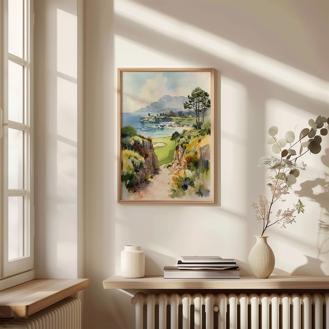 Pebble Beach Golf Links Watercolor Art Print Poster - Image 4