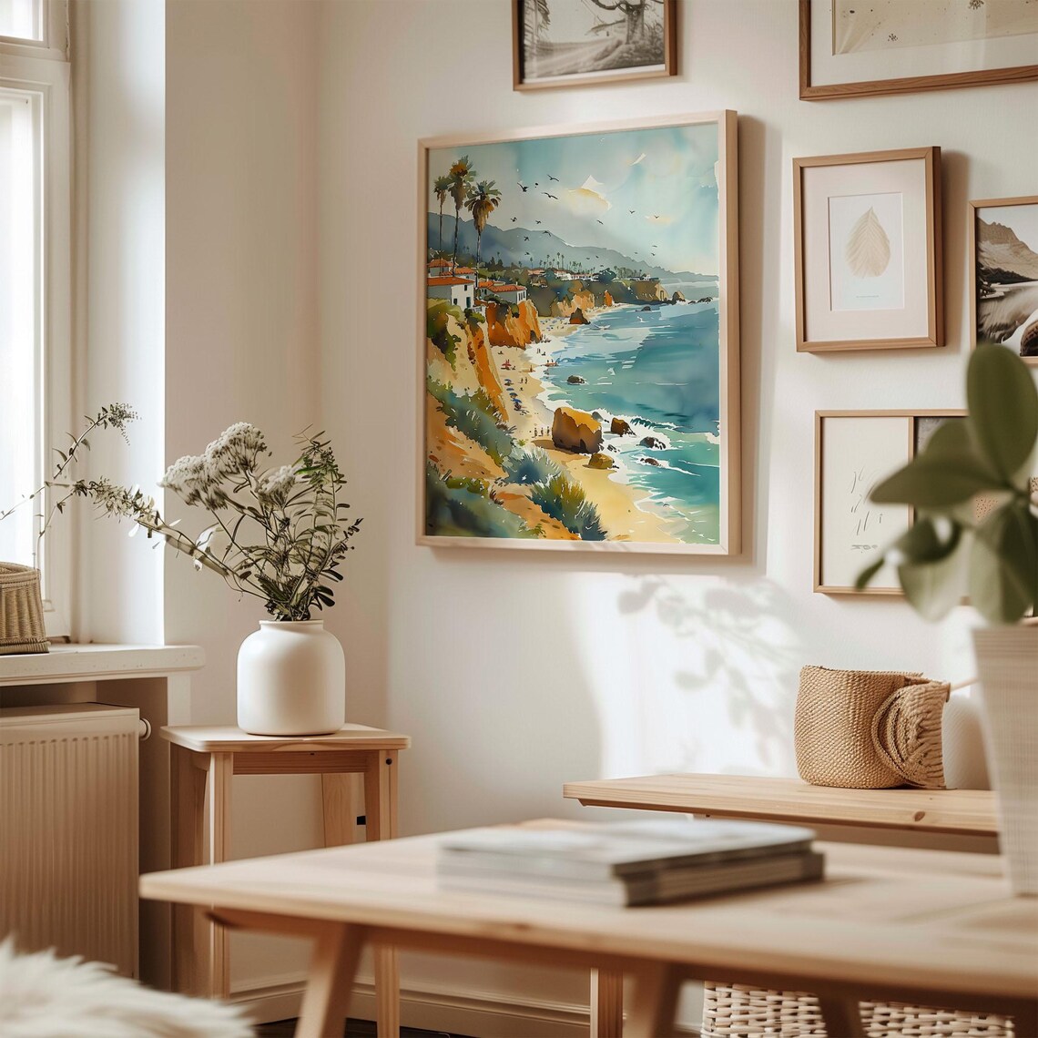 Laguna Beach Watercolor Travel Poster, Los Angeles - Image 3