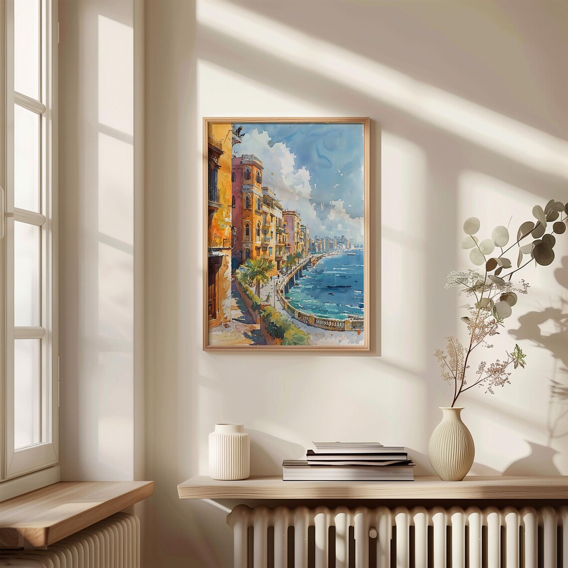 Beirut Watercolor Painting Lebanon Travel Poster - Image 4