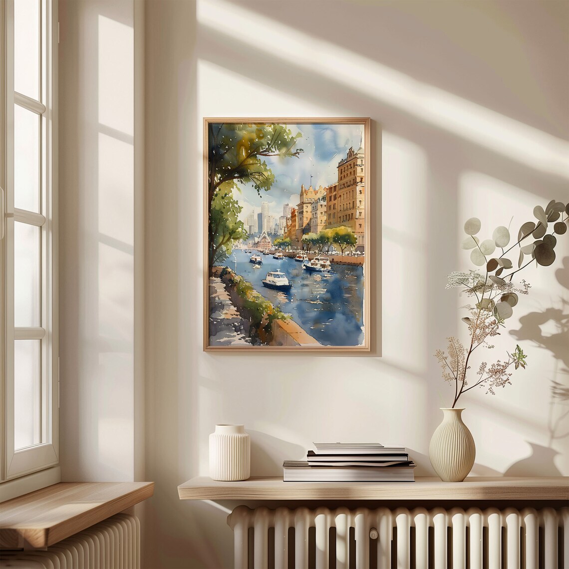 Sydney Harbour Opera House City Boats Skyline Watercolor Poster - Image 4