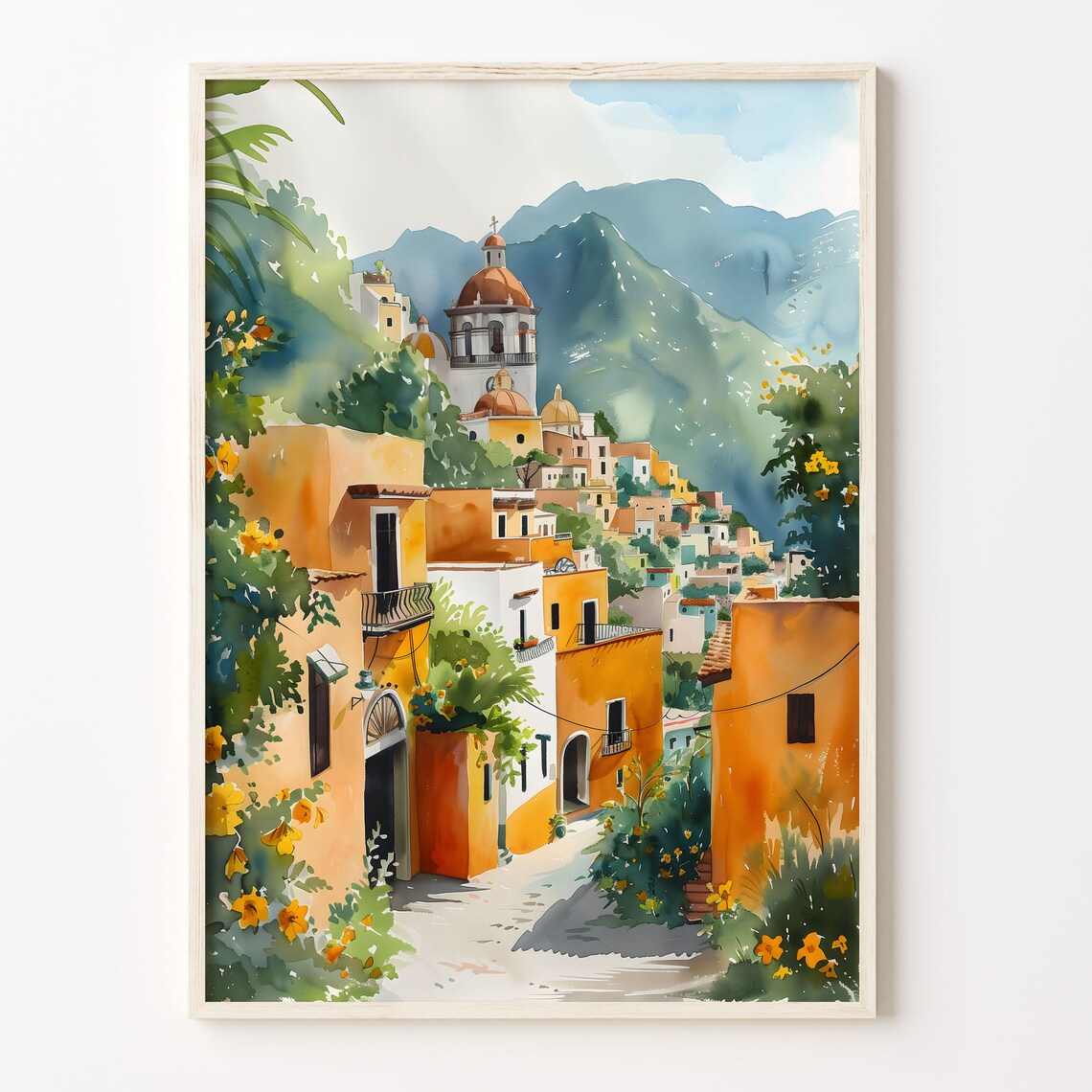 Guanajuato Watercolor Painting Mexico Travel Poster Wall Art Print Home Dcor Art Gift Poster Watercolor Art C30 359