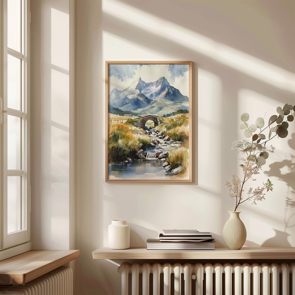Mount Snowdon Watercolor Painting, Wales Landscape Art Print - Image 4