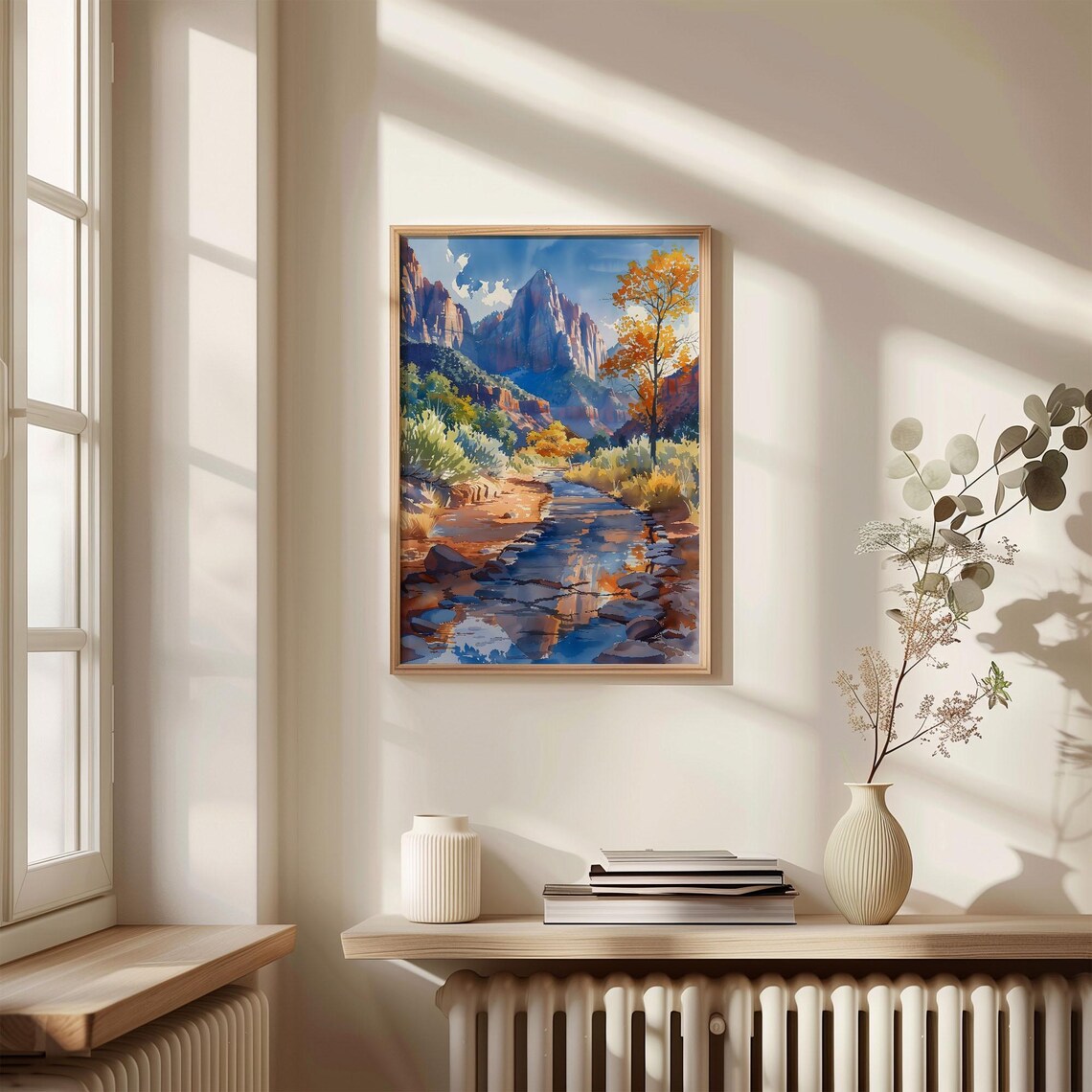 Zion National Park Watercolor Art Print, Travel Poster - Image 4