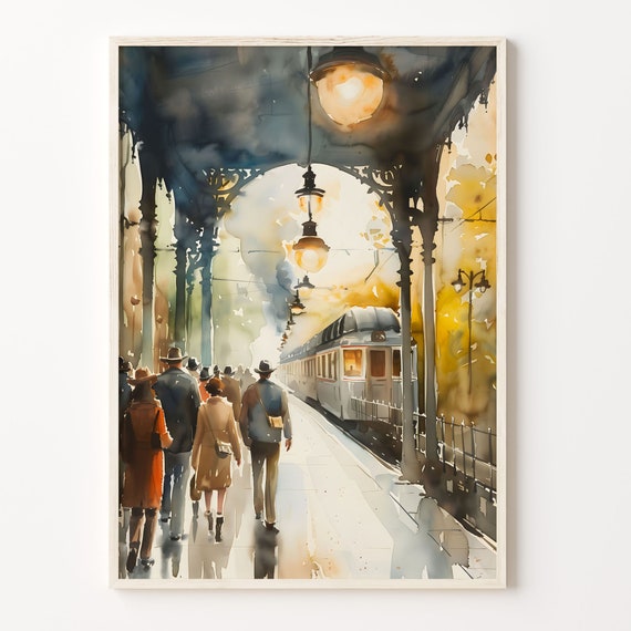 Orient Express Vintage Travel Poster, Art Deco Print