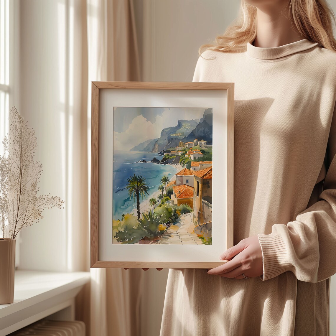 Madeira Watercolor Painting Portugal Travel Poster - Image 2