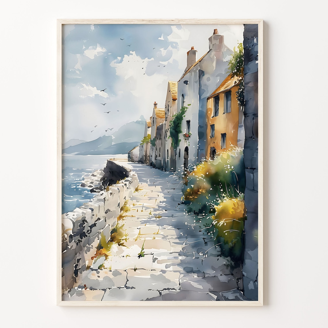 Galway Watercolor Art Print, Ireland City Poster