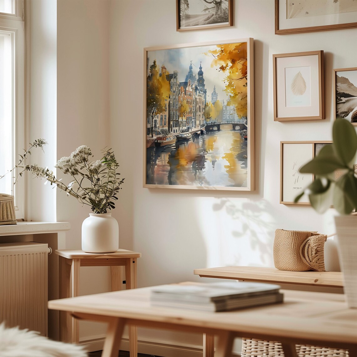 Amsterdam Watercolor Painting Travel Poster - Image 3