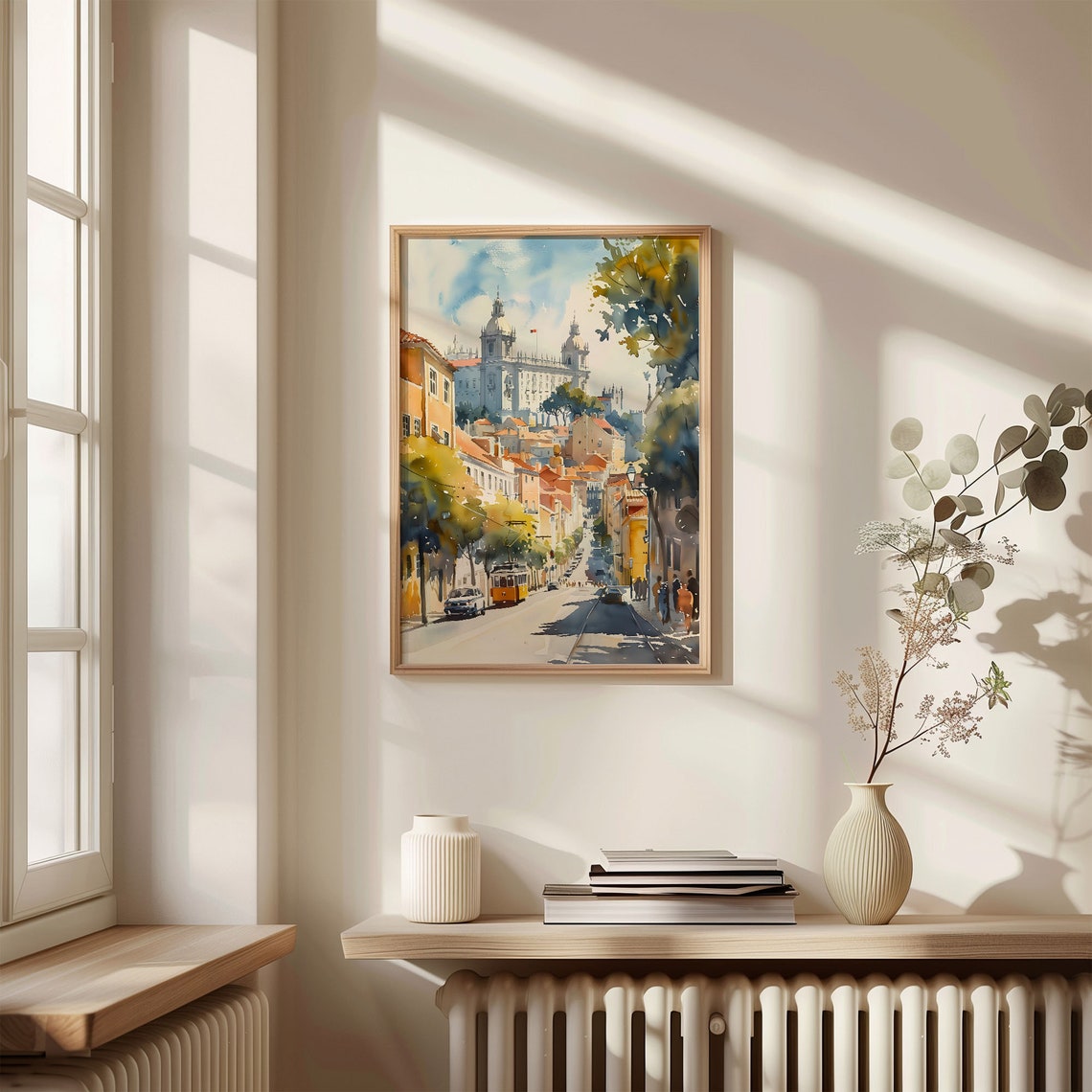 Watercolor Painting Lisbon Portugal Wall Art Travel Poster Art Decor Living Room Prints Watercolor Art C30 5 - Image 4