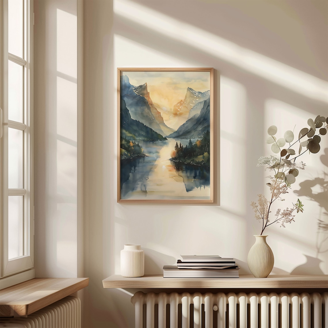 The Fjords Watercolor Wall Art Print - Image 4