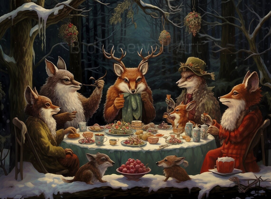 Creature Feast Art Print, Woodland Nature Lover - Image 2