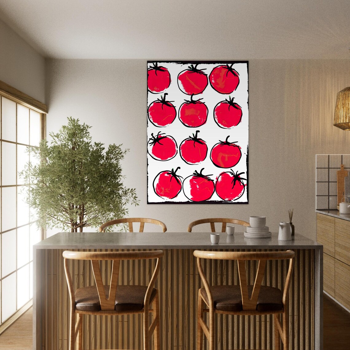 Tomato Poster In Museum Quality On Matte Paper Modern Food Art Wall Decoration For Kitchen Available In Various Sizes - Image 4