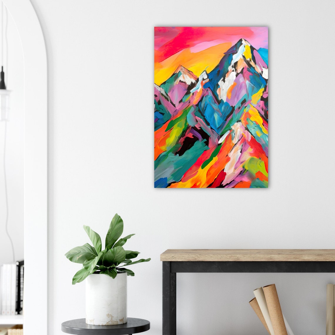 Colorful Mountain Pop Art - Image 4