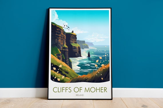 Cliffs Of Moher Ireland Travel Poster, Landscape