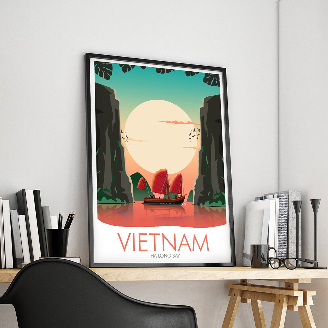 Ha Long Bay Travel Poster, Vietnam Landscape - Image 4