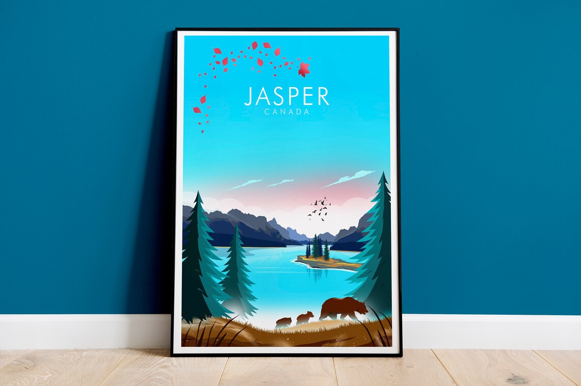 Jasper National Park, Canada Travel Poster