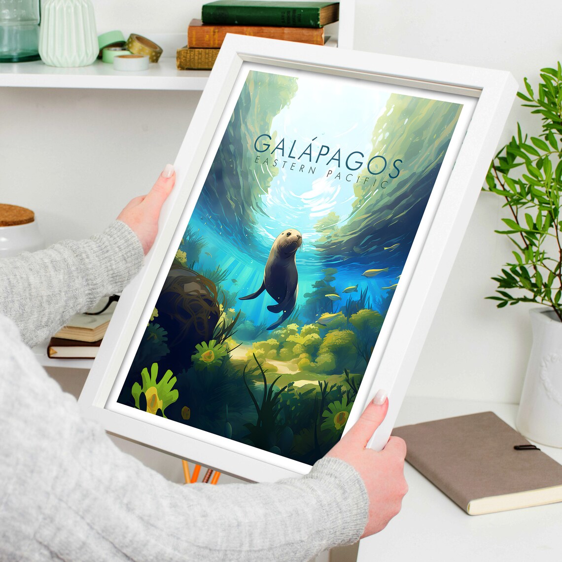 Galapagos Islands Travel Poster, Ocean Escape - Image 4