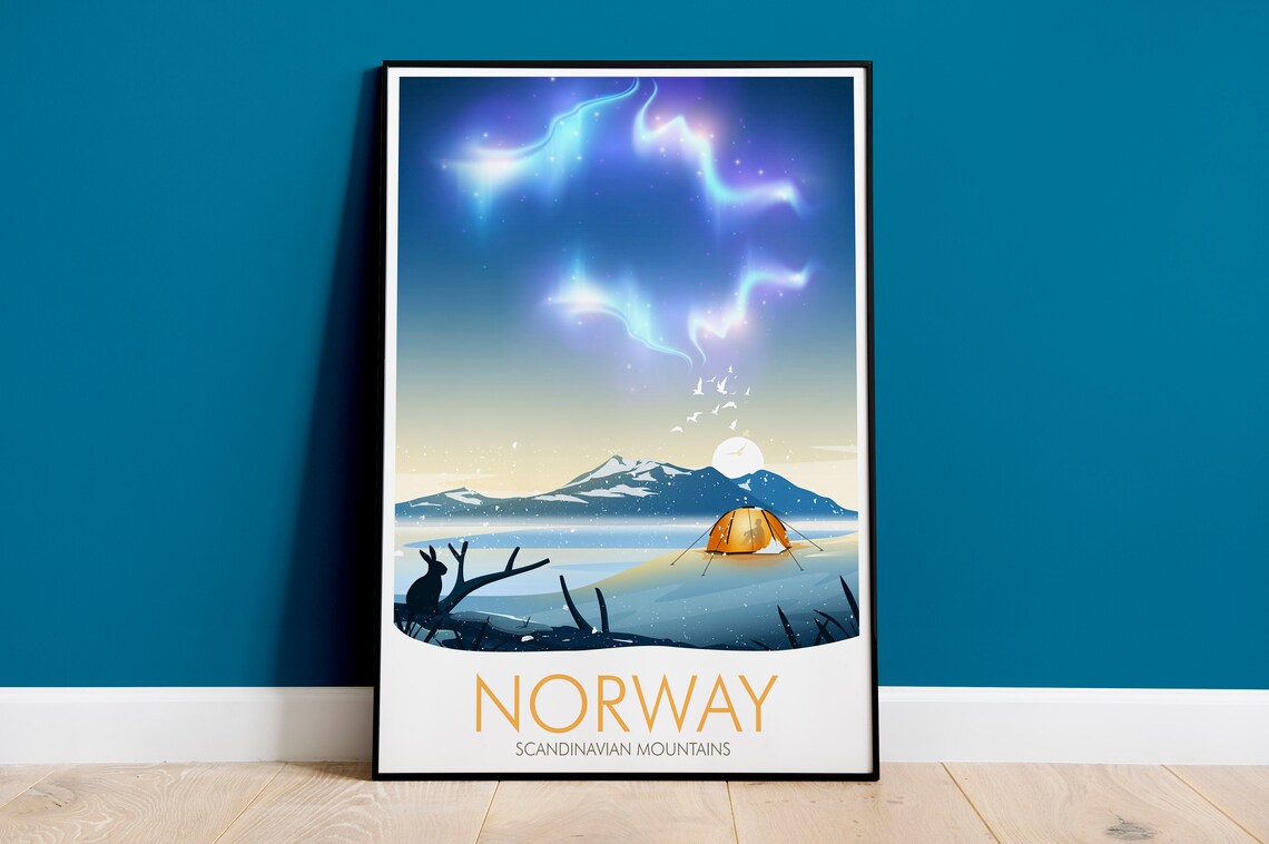 Scandinavian Mountains Print Norway Print