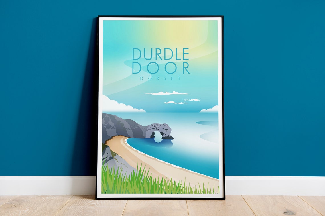 Durdle Door Dorset Sea Arch Coastal Cliffs Summer Beach Poster