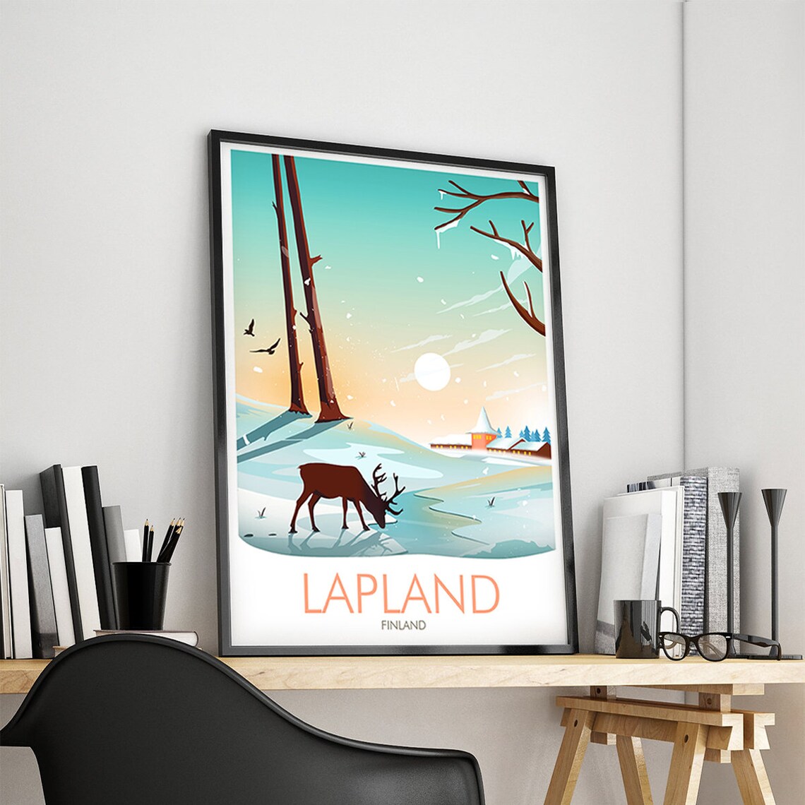 Lapland Finland Travel Poster, Nordic Destination Print - Image 3
