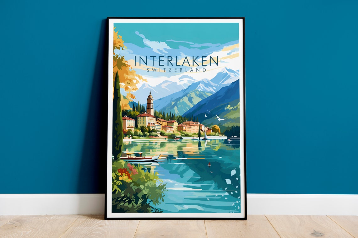 Interlaken Print Switzerland Travel Print