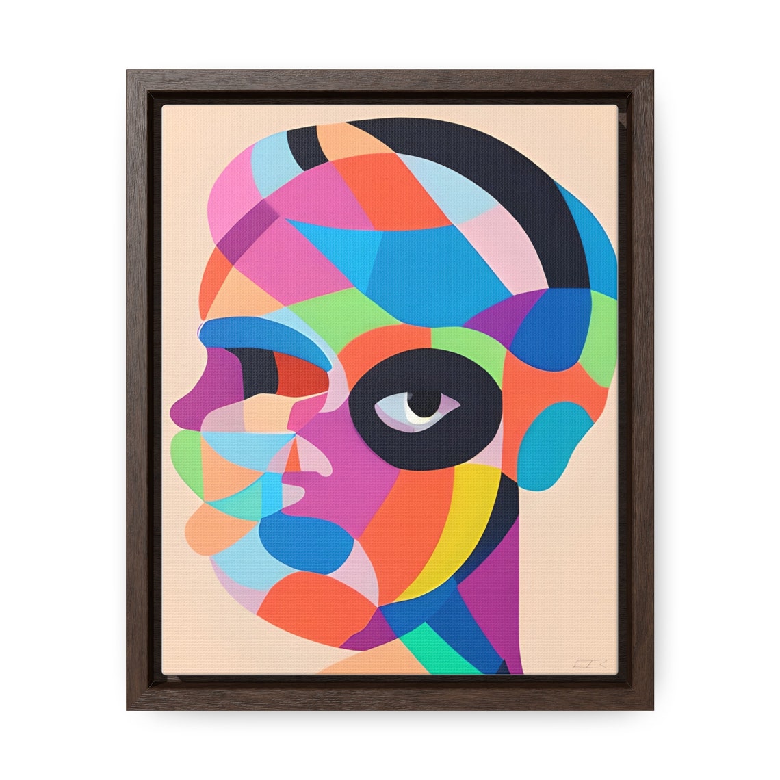 Reflect Geometric Mosaic Face Abstract Modern Portrait Print - Image 3