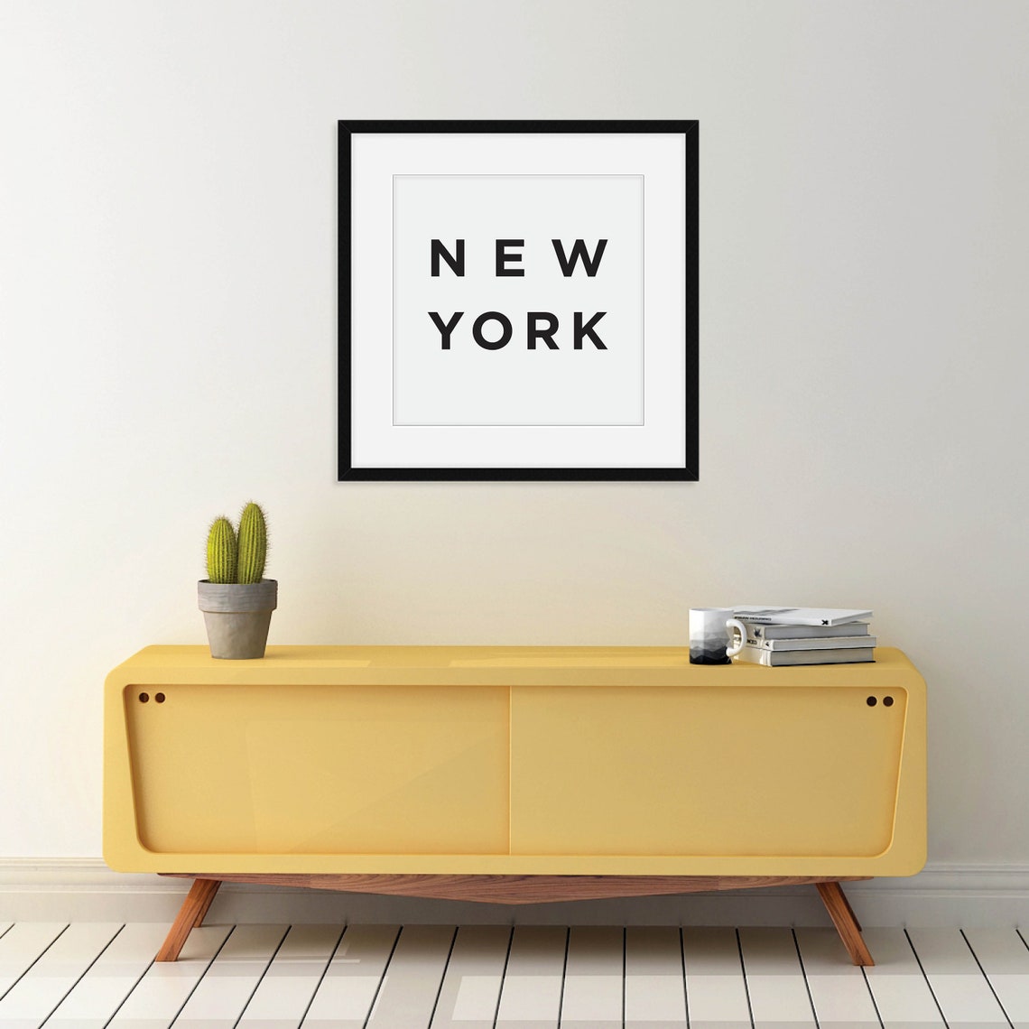 New York Minimalist Black White State Decor Digital Print Download - Image 3