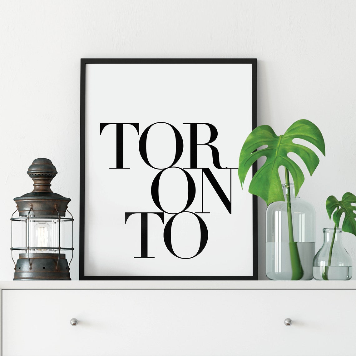 Toronto Canada Stacked Serif Typography Minimalist City Poster - Image 3