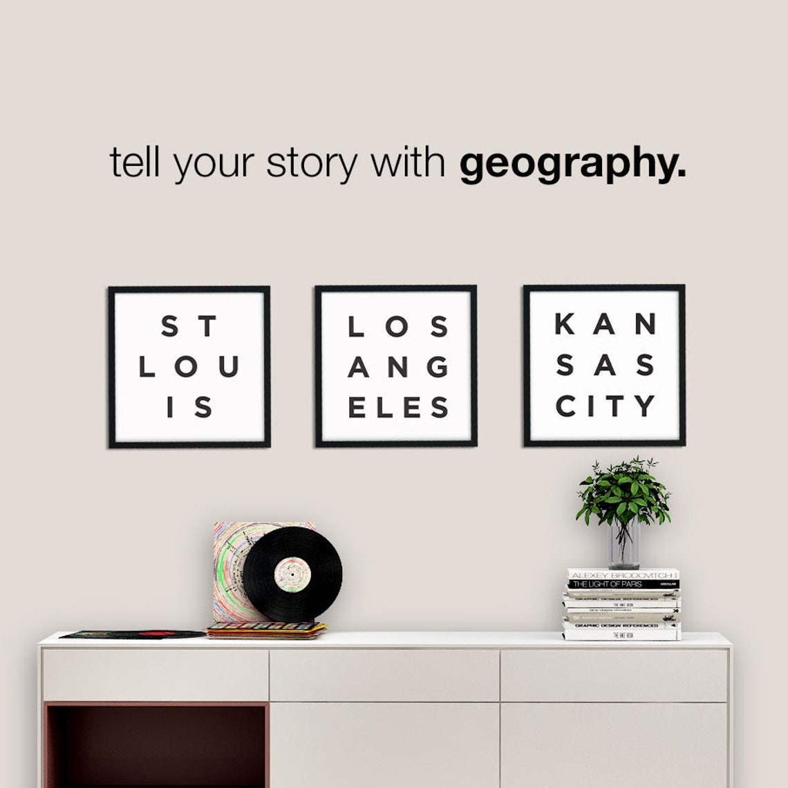 Fort Worth Texas Typography Poster with Bold Black Stacked Lettering - Image 3