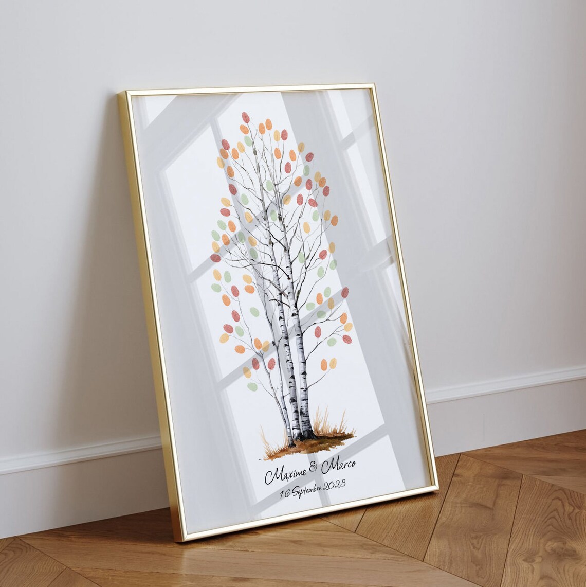 Personalized Thumbprint Tree Guest Book Art Print - Image 2