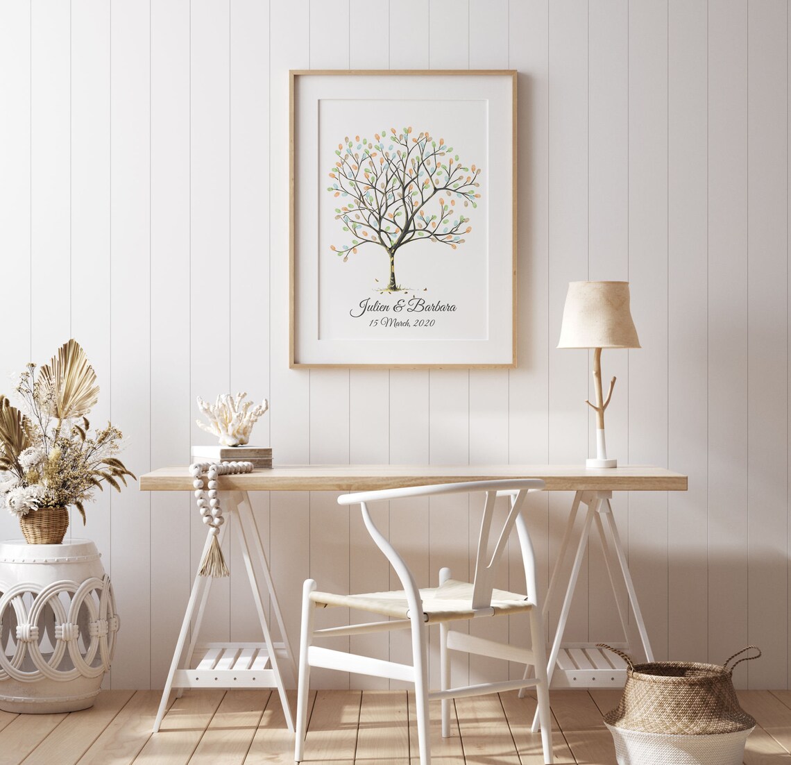 Thumbprint Tree Guest Book, Customizable Wedding Gift - Image 2