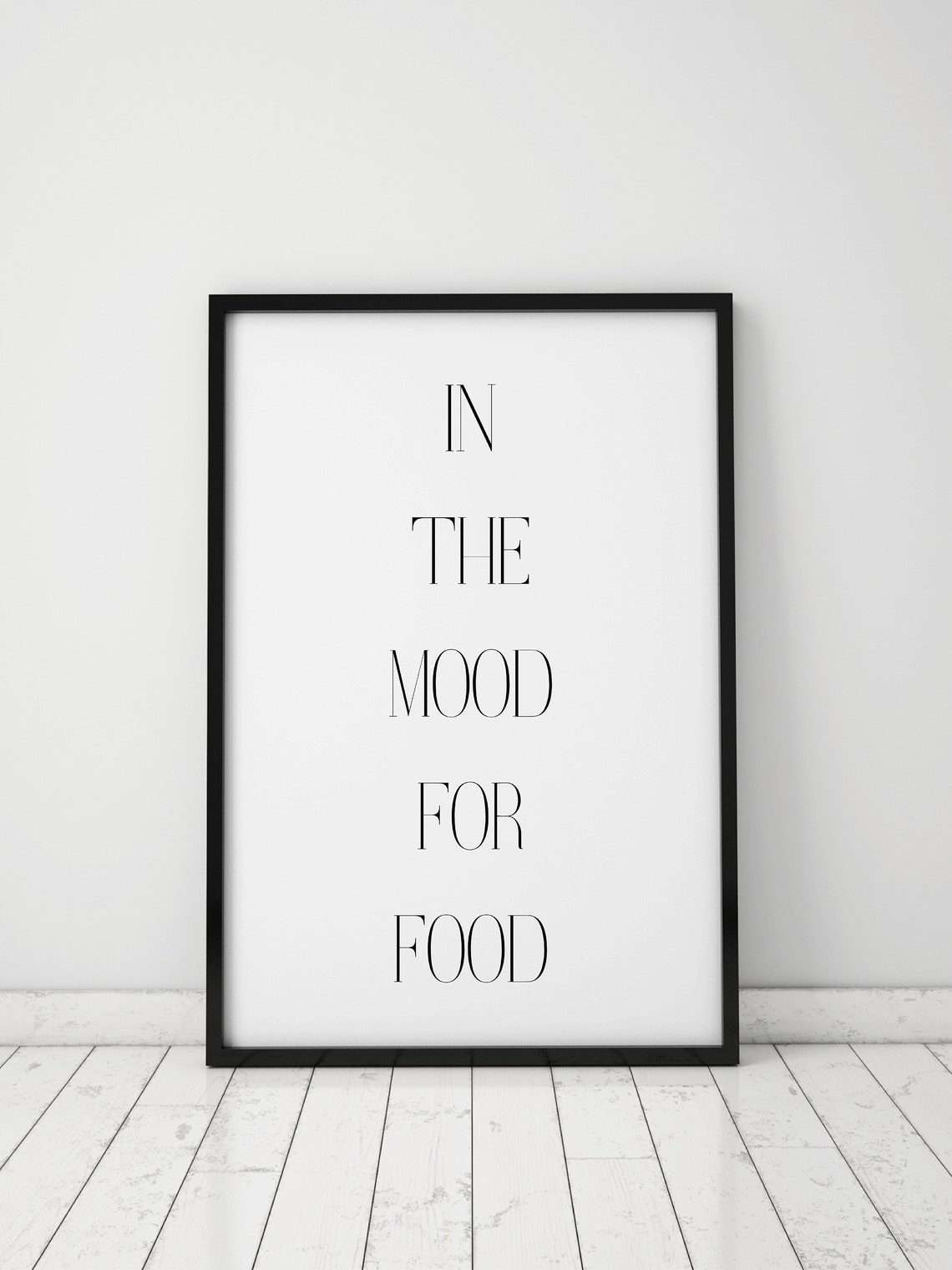 In The Mood For Food Modern Kitchen Quote Typography Wall Art - Image 2